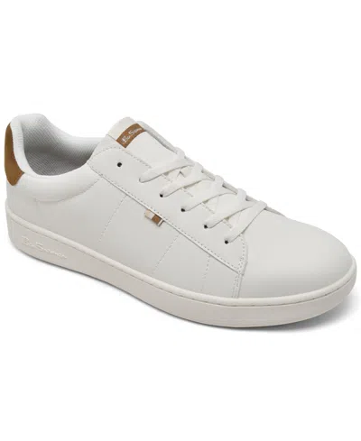 Ben Sherman Men's Hampton Low Court Sneakers From Finish Line In White