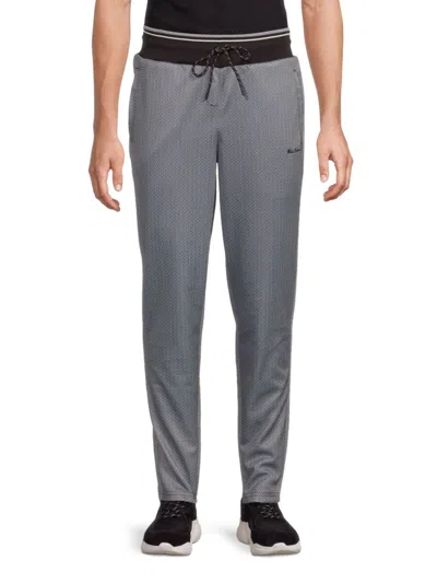Ben Sherman Men's Herringbone Drawstring Joggers In Grey