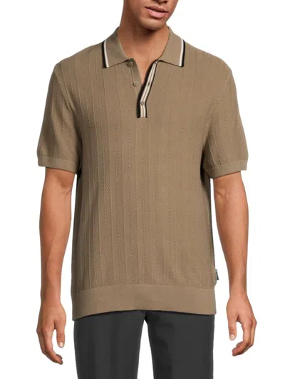 Ben Sherman Men's Herringbone Polo Shirt