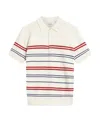 Ben Sherman Herringbone Stripe Polo In Multi
