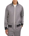 Ben Sherman Houndstooth Tricot Track Jacket In Tofu