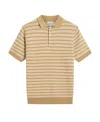 Ben Sherman Men's Jacquard Stripe Short Sleeve Polo Shirt In Brown
