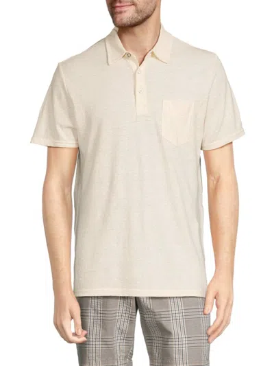 Ben Sherman Men's Linen Blend Polo In Ivory