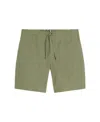 Ben Sherman Men's Linen Cotton Drawcord Short In Olive