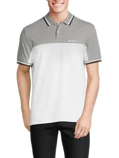 Ben Sherman Men's Logo Tipped Polo In Bright White