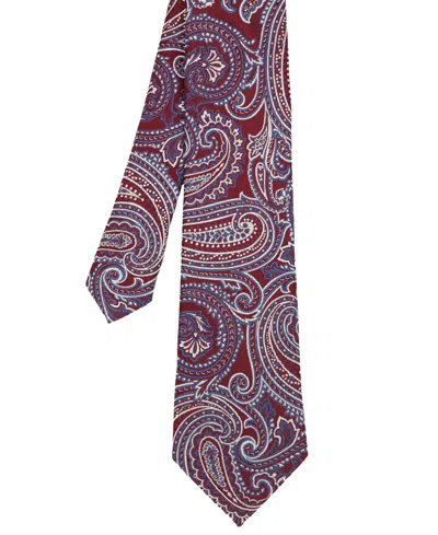 Ben Sherman Men's Paisley Silk Tie In Burgundy