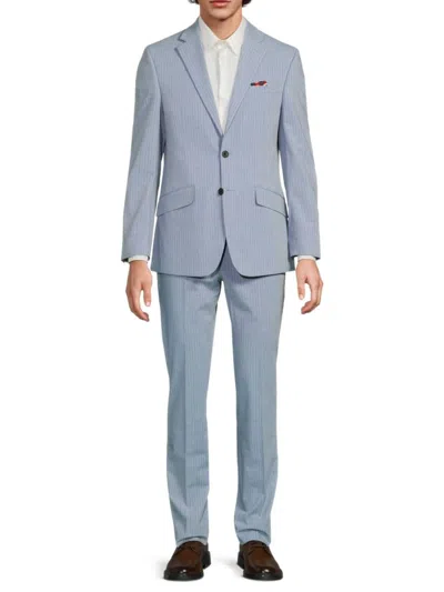 Ben Sherman Men's Pinstriped Stretch Slim-fit Suit