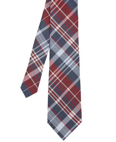 Ben Sherman Men's Plaid Silk Tie In Blue