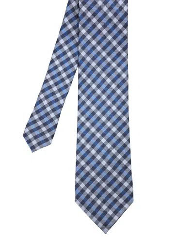 Ben Sherman Men's Plaid Silk Tie In Blue