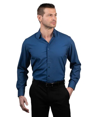 Ben Sherman Men's Round Cuff Dress Shirt In Blue