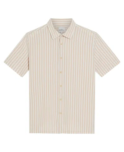 BEN SHERMAN MEN'S SEERSUCKER STRIPE SHORT SLEEVE SHIRT