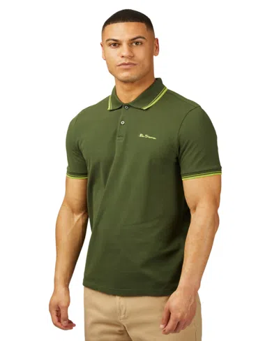 BEN SHERMAN MEN'S SIGNATURE PIQUE SHORT SLEEVE POLO SHIRT