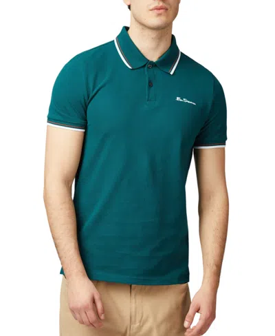 BEN SHERMAN MEN'S SIGNATURE PIQUE SHORT SLEEVE POLO SHIRT
