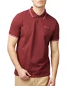 Ben Sherman Men's Signature Pique Short Sleeve Polo Shirt In Wine