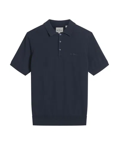 Ben Sherman Men's Signature Short Sleeve Polo Shirt In Dark Navy
