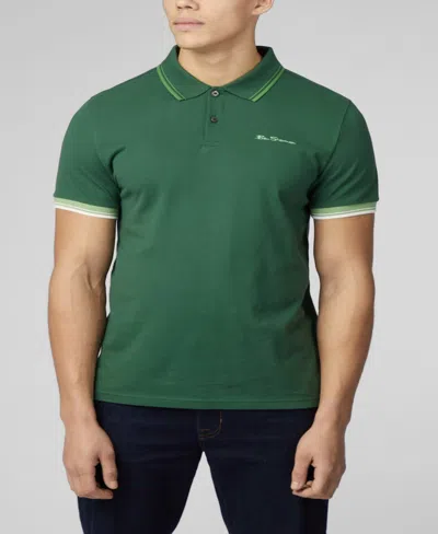 Ben Sherman Men's Signature Short Sleeve Polo Shirt In Green
