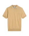Ben Sherman Signature Organic Cotton Polo Sweater In Sand