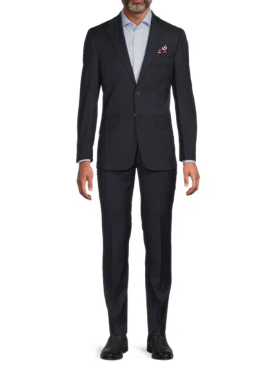 Ben Sherman Men's Slim Fit Check Suit In Navy