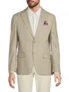 Ben Sherman Men's Slim Fit Checked Blazer In Olive