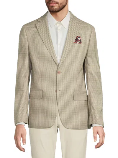 Ben Sherman Men's Slim Fit Checked Blazer In Olive