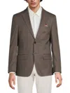 Ben Sherman Men's Slim Fit Plaid Sportcoat In Brown Grey