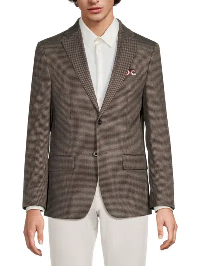 Ben Sherman Men's Slim Fit Plaid Sportcoat In Brown Grey