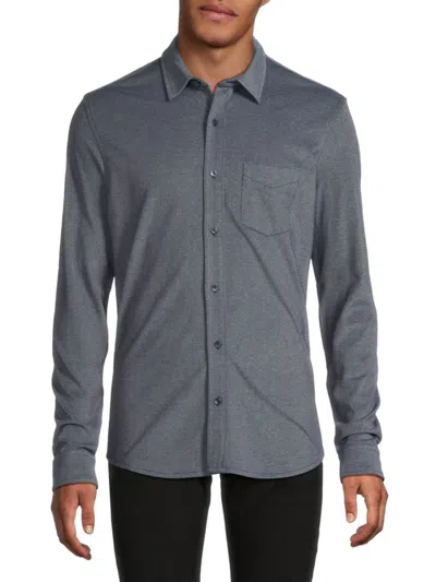Ben Sherman Men's Solid Shirt In Navy Blaze