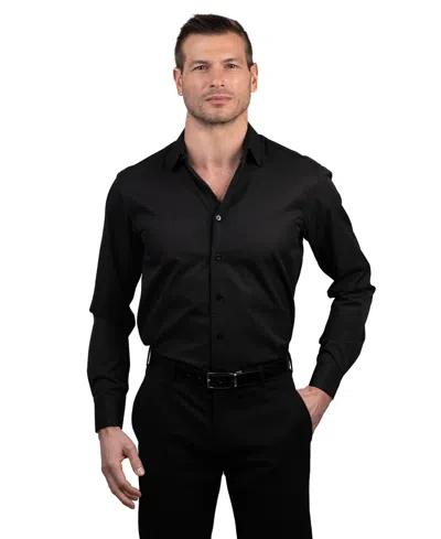 Ben Sherman Men's Spread Collar Dress Shirt In Black
