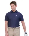 Ben Sherman Men's Stipple Dash Tech Jersey Sports Fit Polo Shirt In Navy