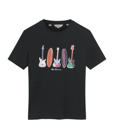 Ben Sherman Men's Surf N Guitars Short Sleeve T-shirt