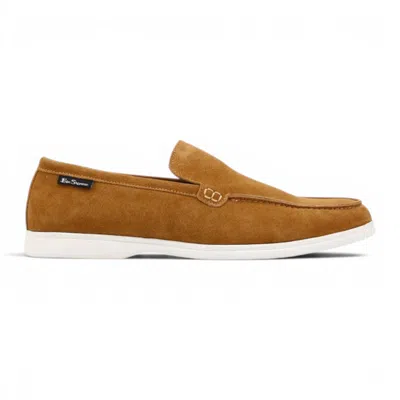 Ben Sherman Men's Tan Suede Leather Loafer Shoes - Amarillo In Brown