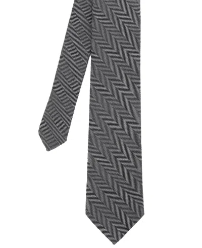 Ben Sherman Men's Textured Silk Tie In Black