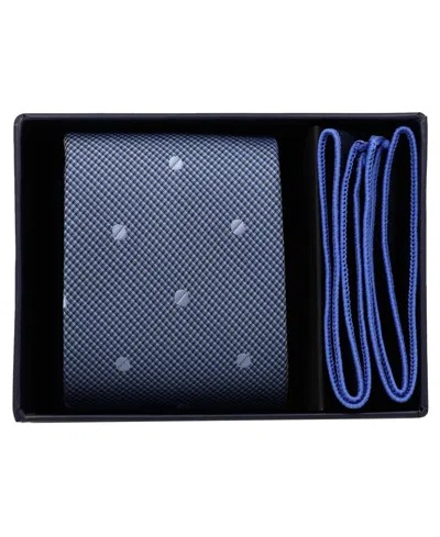 Ben Sherman Men's Tie And Pocket Square, 2-piece Set In Navy Blue
