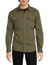 Ben Sherman Men's Twill Shirt Jacket In Camouflage