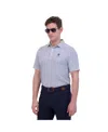 Ben Sherman Men's Ultra Soft Shades Print Tech Terry Sports Fit Polo Shirt In Blue