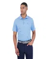 Ben Sherman Men's Yarn Dye Heather Sports Fit Polo Shirt In Azure