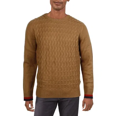 Ben Sherman Mens Ribbed Trim Knit Pullover Sweater