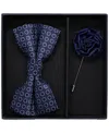 Ben Sherman Men'sâ 2-piece Bow Tie And Lapel Pin Box Set In Blue