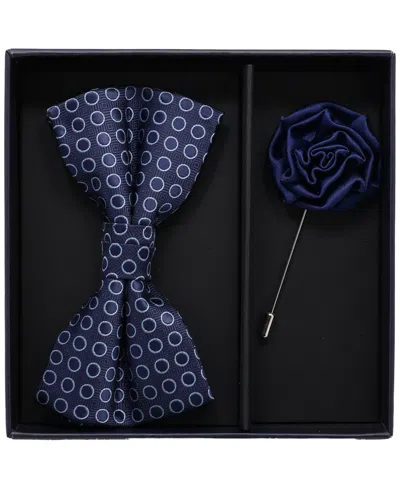 Ben Sherman Men'sâ 2-piece Bow Tie And Lapel Pin Box Set In Blue