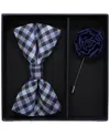 Ben Sherman Men'sâ 2-piece Bow Tie And Lapel Pin Box Set In Blue
