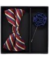 Ben Sherman Men'sâ 2-piece Bow Tie And Lapel Pin Box Set In Burgundy