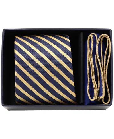 Ben Sherman Men'sâ 2-piece Stripe Tie And Pocket Square Half Box Set