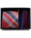 Ben Sherman Men'sâ 2-piece Tie And Pocket Square Half Box Set In Red