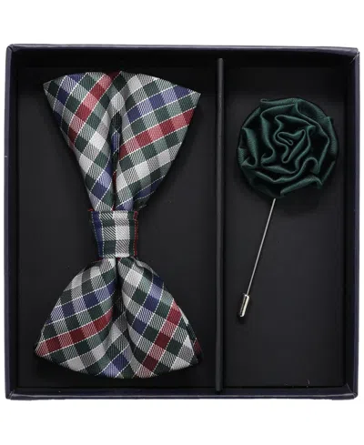 Ben Sherman Men'sâ 2-piece Bow Tie And Lapel Pin Box Set In Hunter Green Navy