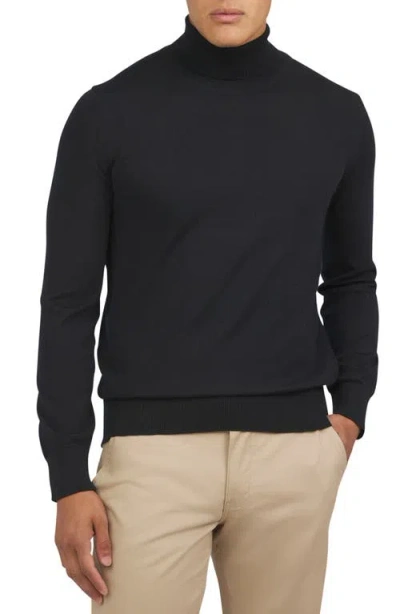 Ben Sherman Merino Blend Turtleneck Sweater In Black