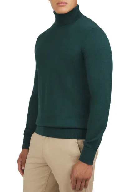 Ben Sherman Merino Blend Turtleneck Jumper In Jade