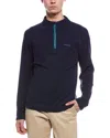 Ben Sherman Microfleece 1/4-zip In Blue