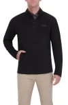 Ben Sherman Microfleece Quarter Zip Golf Sweatshirt In Black