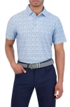 Ben Sherman Broken Record Tech Jersey Sports Fit Polo In Blue
