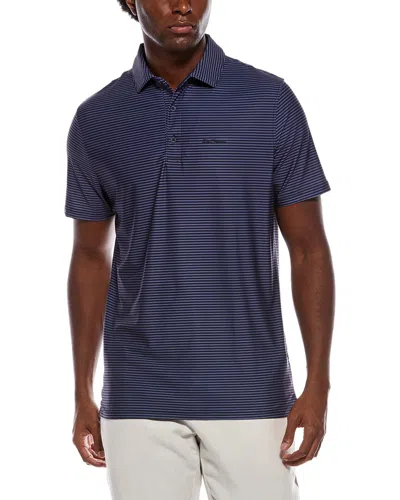 Ben Sherman Mini Stripes Tech Jersey Sports Fit Polo Shirt In Multi